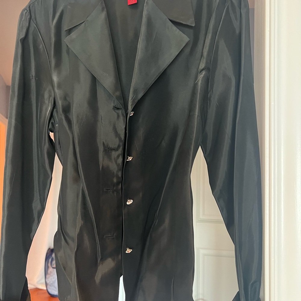 JS Collections Elegant Black Blouse